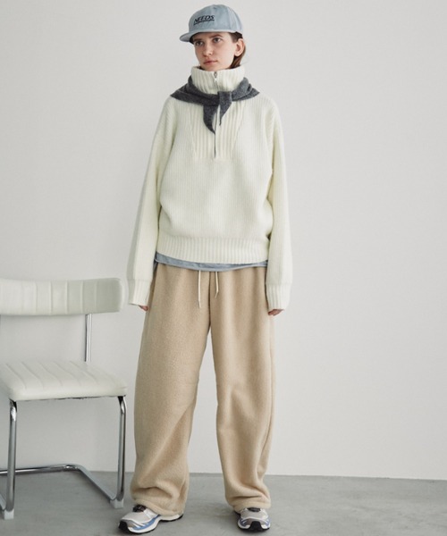 Auntie Rosa Holiday（アンティローザホリデー）の「ボアフリースボリュームパンツ（その他パンツ・レディース・ベージュ/ブラック・FREE）」の15枚目の写真