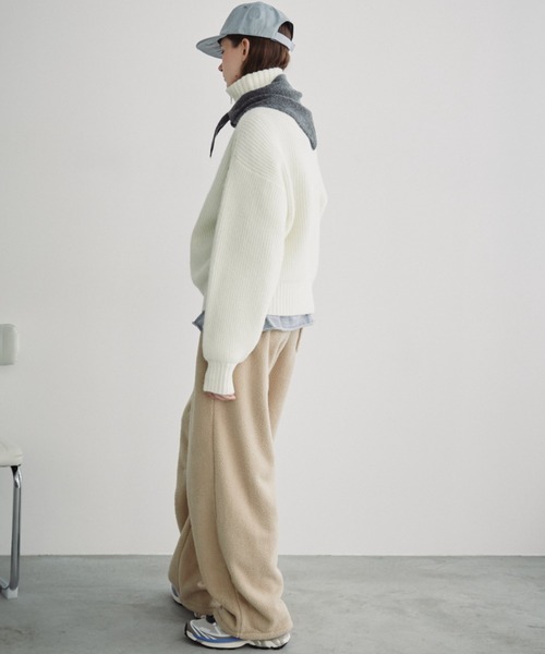 Auntie Rosa Holiday（アンティローザホリデー）の「ボアフリースボリュームパンツ（その他パンツ・レディース・ベージュ/ブラック・FREE）」の17枚目の写真