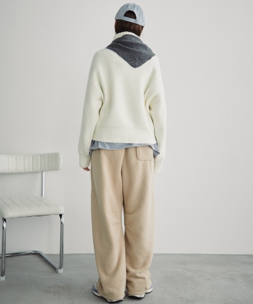 Auntie Rosa Holiday（アンティローザホリデー）の「ボアフリースボリュームパンツ（その他パンツ・レディース・ベージュ/ブラック・FREE）」の18枚目の写真