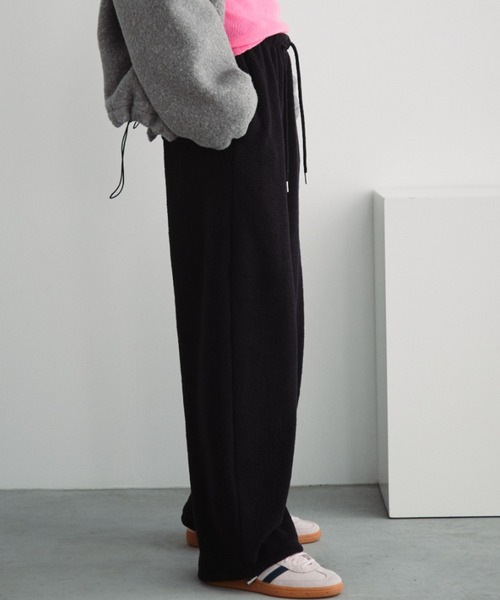 Auntie Rosa Holiday（アンティローザホリデー）の「ボアフリースボリュームパンツ（その他パンツ・レディース・ベージュ/ブラック・FREE）」の5枚目の写真