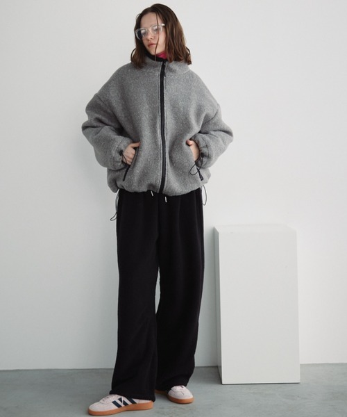 Auntie Rosa Holiday（アンティローザホリデー）の「ボアフリースボリュームパンツ（その他パンツ・レディース・ベージュ/ブラック・FREE）」の7枚目の写真