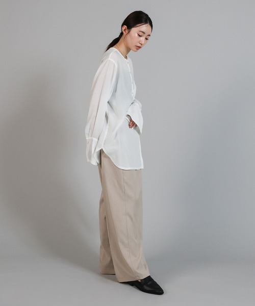 select MOCA Et(セレクトモカエト)の「【Et】Button Design Wide Cuff Blouse(シャツ/ブラウス・レディース・ブラック/ホワイト・FREE)」の8枚目の写真