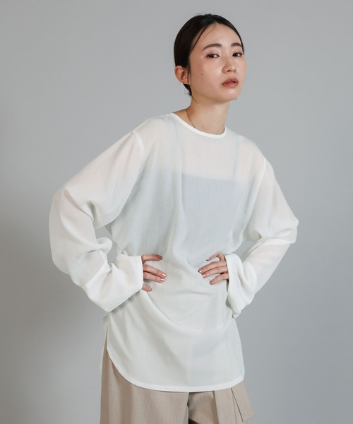 select MOCA Et(セレクトモカエト)の「【Et】Button Design Wide Cuff Blouse(シャツ/ブラウス・レディース・ブラック/ホワイト・FREE)」の16枚目の写真