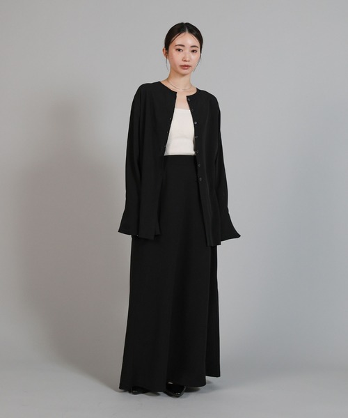 select MOCA Et(セレクトモカエト)の「【Et】Button Design Wide Cuff Blouse(シャツ/ブラウス・レディース・ブラック/ホワイト・FREE)」の4枚目の写真