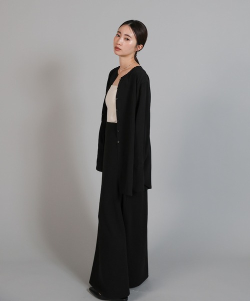 select MOCA Et(セレクトモカエト)の「【Et】Button Design Wide Cuff Blouse(シャツ/ブラウス・レディース・ブラック/ホワイト・FREE)」の22枚目の写真