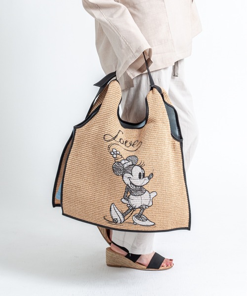 ANITA BILARDI(アニタビラルディ)の「【Anita Bilardi】トートバッグ かごバッグ ラフィア ワンハンドルバッグ(かごバッグ・レディース・ナチュラル/ベージュ/ホワイト/ブラック・FREE)」の4枚目の写真