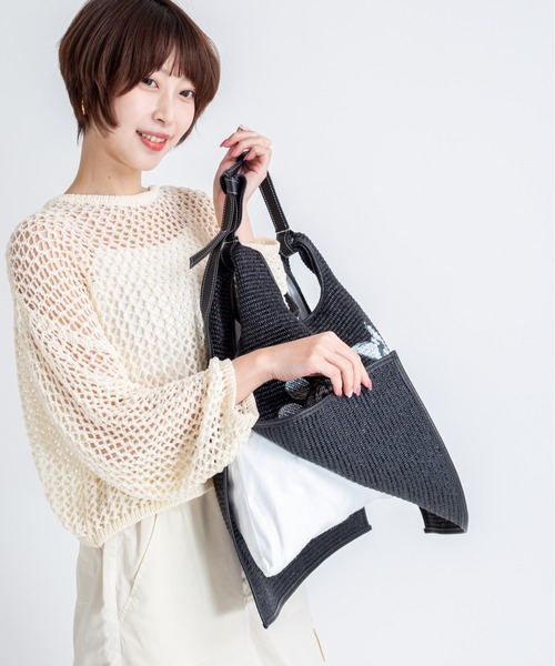 ANITA BILARDI(アニタビラルディ)の「【Anita Bilardi】トートバッグ かごバッグ ラフィア ワンハンドルバッグ(かごバッグ・レディース・ナチュラル/ベージュ/ホワイト/ブラック・FREE)」の21枚目の写真