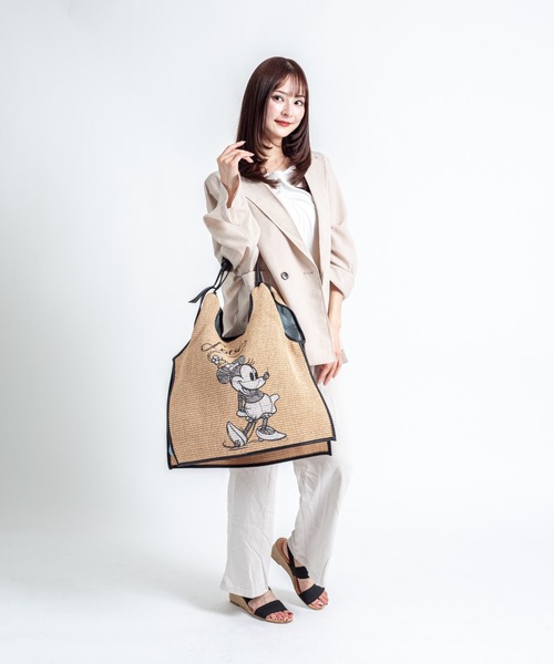ANITA BILARDI(アニタビラルディ)の「【Anita Bilardi】トートバッグ かごバッグ ラフィア ワンハンドルバッグ(かごバッグ・レディース・ナチュラル/ベージュ/ホワイト/ブラック・FREE)」の10枚目の写真