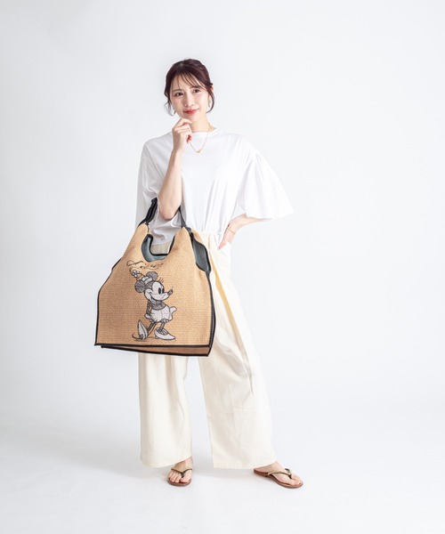 ANITA BILARDI(アニタビラルディ)の「【Anita Bilardi】トートバッグ かごバッグ ラフィア ワンハンドルバッグ(かごバッグ・レディース・ナチュラル/ベージュ/ホワイト/ブラック・FREE)」の6枚目の写真