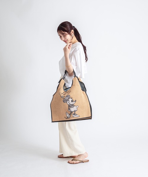 ANITA BILARDI(アニタビラルディ)の「【Anita Bilardi】トートバッグ かごバッグ ラフィア ワンハンドルバッグ(かごバッグ・レディース・ナチュラル/ベージュ/ホワイト/ブラック・FREE)」の7枚目の写真