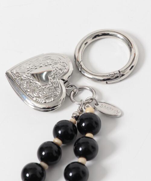 SMELLY（スメリー）の「カラーボールハートロケットキーチェーン（キーホルダー・レディース・ブラック/ベージュ・-）」の12枚目の写真