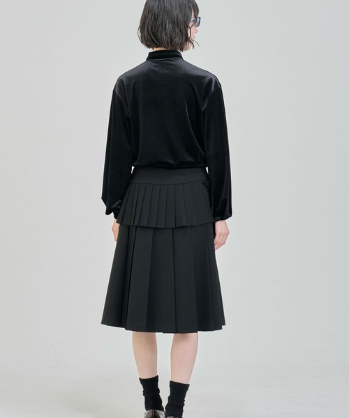 Nora Lily elle(ノラリリーエル)の「【Nora Lily】「elle」Velvet Polo(Tシャツ/カットソー・レディース・ダークブラウン/ブルー/ブラック・FREE)」の9枚目の写真