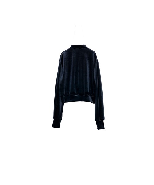 Nora Lily elle(ノラリリーエル)の「【Nora Lily】「elle」Velvet Polo(Tシャツ/カットソー・レディース・ダークブラウン/ブルー/ブラック・FREE)」の11枚目の写真