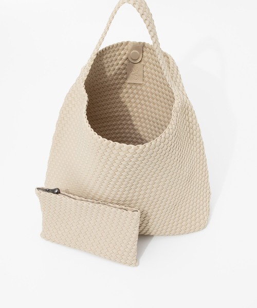 NAGHEDI(ナゲディ)の「NAGHEDI Nomad Large Hobo ナケディ メッシュ ノマド ラージ ホーボー トートバッグ(トートバッグ・レディース・ベージュ/ブラック/クリーム・FREE)」の18枚目の写真