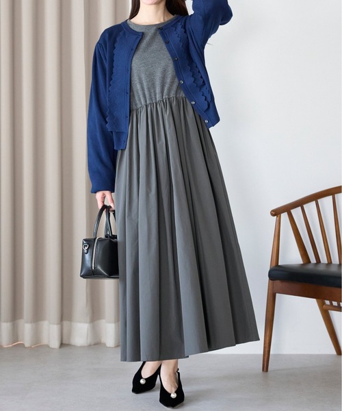 Neige(ネージュ)の「スカラップフリルニットカーディガン(カーディガン/ボレロ・レディース・ブラック/ネイビー/グレー・ONE SIZE)」の12枚目の写真