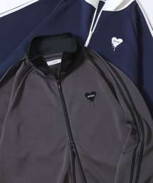 SITRY | SITRY Heart Embroidery Track Jacket/別注 オーバーサイズ ダブルジップ ハートロゴ ワンポイントラメ刺繍 トラックジャケット ジャージ メンズ レディース(ジャージ)