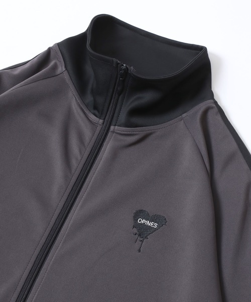 SITRY（シトリー）の「SITRY Heart Embroidery Track Jacket/別注 オーバーサイズ ダブルジップ ハートロゴ ワンポイントラメ刺繍 トラックジャケット ジャージ メンズ レディース（ジャージ・メンズ・ベージュ/チャコール/ネイビー・XL/L/M）」の8枚目の写真