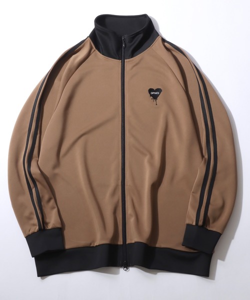 SITRY（シトリー）の「SITRY Heart Embroidery Track Jacket/別注 オーバーサイズ ダブルジップ ハートロゴ ワンポイントラメ刺繍 トラックジャケット ジャージ メンズ レディース（ジャージ・メンズ・ベージュ/チャコール/ネイビー・XL/L/M）」の22枚目の写真