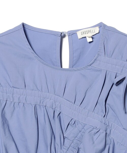 GHOSPELL（ゴスペル）の「【4/2値下げ】GHOSPELL / Heloisa Mini Dress（ワンピース・レディース・サックスブルー・SMALL）」の8枚目の写真