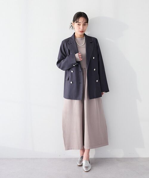 CRAFT STANDARD BOUTIQUE（クラフトスタンダードブティック）の「＜セレモニー／ハレの日＞スポンディッシュニットワンピース◆（ワンピース・レディース・ライトグレー/チャコールグレー・FREE）」の9枚目の写真