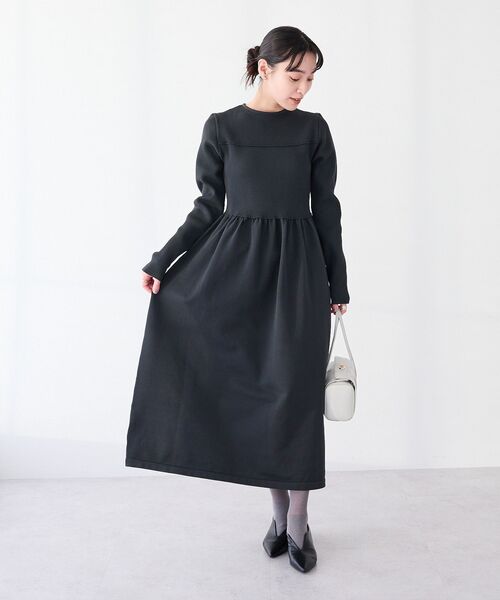 CRAFT STANDARD BOUTIQUE（クラフトスタンダードブティック）の「＜セレモニー／ハレの日＞スポンディッシュニットワンピース◆（ワンピース・レディース・ライトグレー/チャコールグレー・FREE）」の12枚目の写真