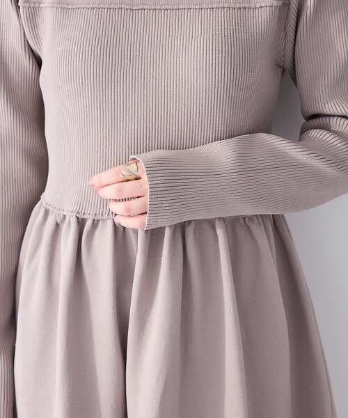 CRAFT STANDARD BOUTIQUE（クラフトスタンダードブティック）の「＜セレモニー／ハレの日＞スポンディッシュニットワンピース◆（ワンピース・レディース・ライトグレー/チャコールグレー・FREE）」の18枚目の写真