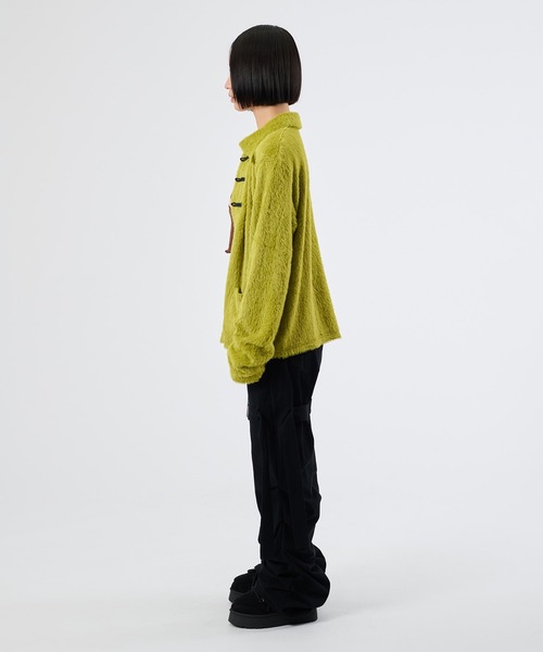 FTW(エフティダブリュー)の「SHAGGY CHINA KNIT CARDIGAN(カーディガン/ボレロ・レディース・パープル/ライトグリーン・SMALL/MEDIUM)」の7枚目の写真