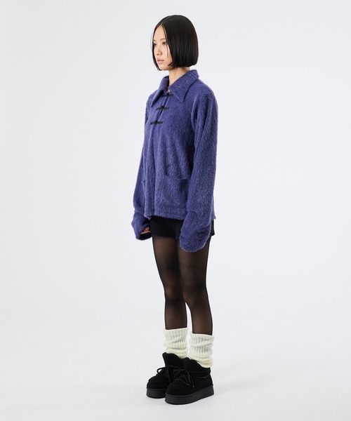 FTW(エフティダブリュー)の「SHAGGY CHINA KNIT CARDIGAN(カーディガン/ボレロ・レディース・パープル/ライトグリーン・SMALL/MEDIUM)」の22枚目の写真