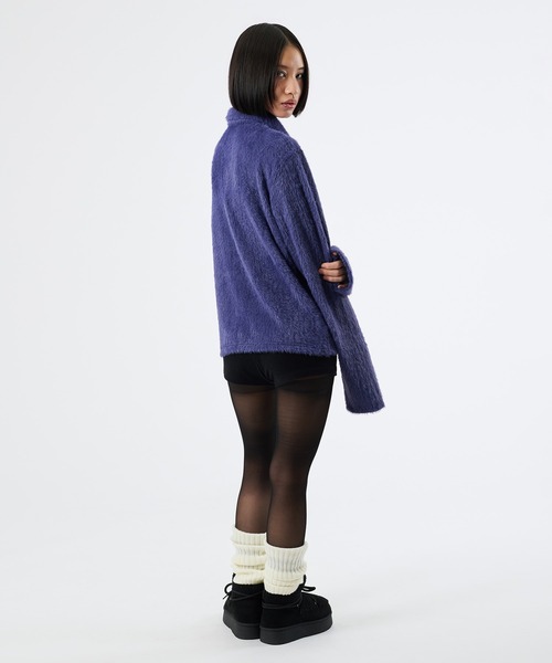 FTW(エフティダブリュー)の「SHAGGY CHINA KNIT CARDIGAN(カーディガン/ボレロ・レディース・パープル/ライトグリーン・SMALL/MEDIUM)」の20枚目の写真