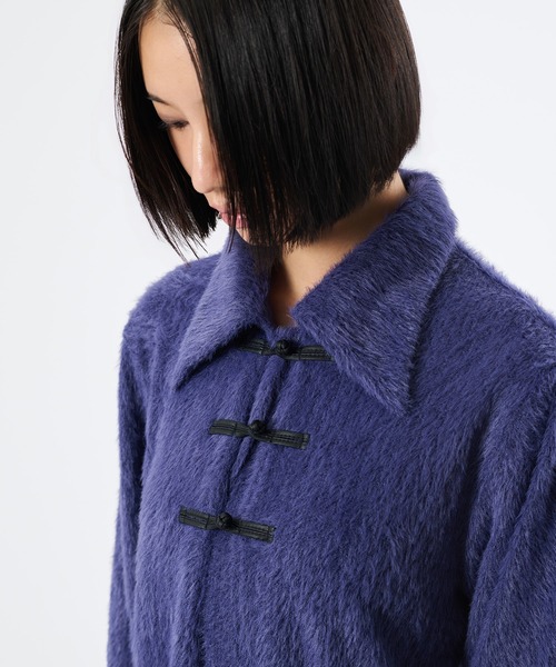 FTW(エフティダブリュー)の「SHAGGY CHINA KNIT CARDIGAN(カーディガン/ボレロ・レディース・パープル/ライトグリーン・SMALL/MEDIUM)」の12枚目の写真