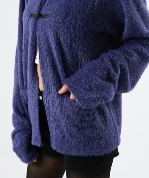 FTW(エフティダブリュー)の「SHAGGY CHINA KNIT CARDIGAN(カーディガン/ボレロ・レディース・パープル/ライトグリーン・SMALL/MEDIUM)」の13枚目の写真