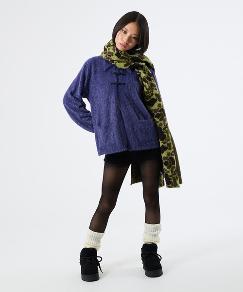 FTW(エフティダブリュー)の「SHAGGY CHINA KNIT CARDIGAN(カーディガン/ボレロ・レディース・パープル/ライトグリーン・SMALL/MEDIUM)」の15枚目の写真