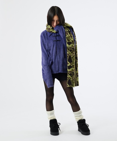 FTW(エフティダブリュー)の「SHAGGY CHINA KNIT CARDIGAN(カーディガン/ボレロ・レディース・パープル/ライトグリーン・SMALL/MEDIUM)」の16枚目の写真