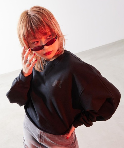 JORDAN BRAND（ジョーダンブランド）の「ジョーダン フライト フリース ウィメンズ モッドクロップ クルーネック スウェットシャツ / Jordan Flight Fleece Women's Mod-Crop Crew-Neck Sweatshirt IF1007-010 Black（スウェット・レディース・ブラック・XL/M/XS/L/S）」の12枚目の写真