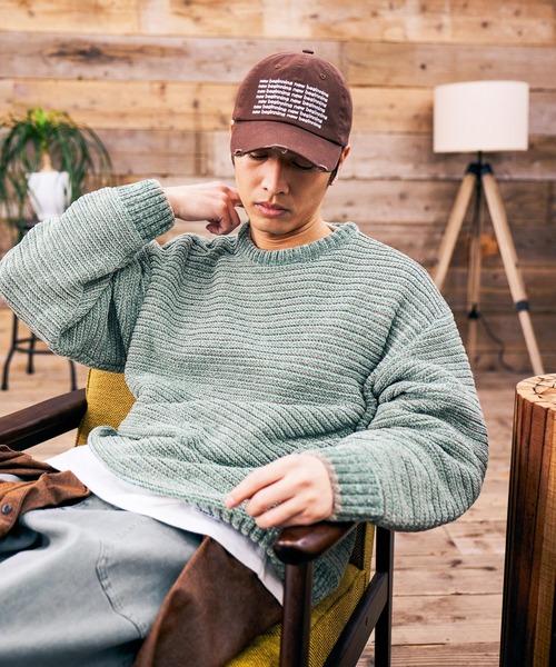 BAYFLOW（ベイフロー）の「BLOOM WAVEニットプルオーバー（ニット/セーター・メンズ・ブラック/グリーン/ベージュ・MEDIUM/LARGE）」の3枚目の写真