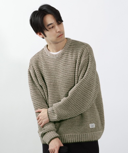 BAYFLOW（ベイフロー）の「BLOOM WAVEニットプルオーバー（ニット/セーター・メンズ・ブラック/グリーン/ベージュ・MEDIUM/LARGE）」の9枚目の写真