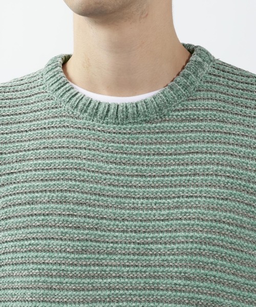 BAYFLOW（ベイフロー）の「BLOOM WAVEニットプルオーバー（ニット/セーター・メンズ・ブラック/グリーン/ベージュ・MEDIUM/LARGE）」の20枚目の写真