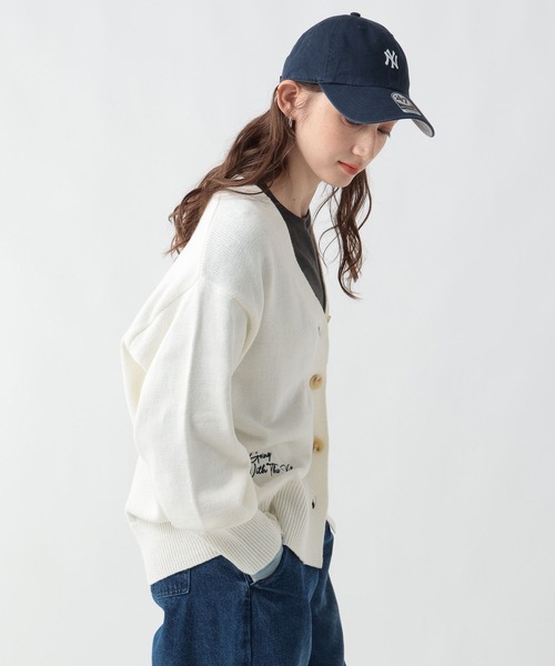 GEORGE'S(ジョージズ)の「ロゴシシュウカーディガン(カーディガン/ボレロ・レディース・グレー/オフホワイト/ネイビー・FREE)」の9枚目の写真