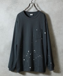 NUMBER (N)INE（ナンバーナイン）の「HAND PAINTED BASIC HEM PRINTED POCKET L/S T-SHIRT / ハンドペイント ベーシック ワンポイント ロゴプリント ポケット ロンT（Tシャツ/カットソー）」