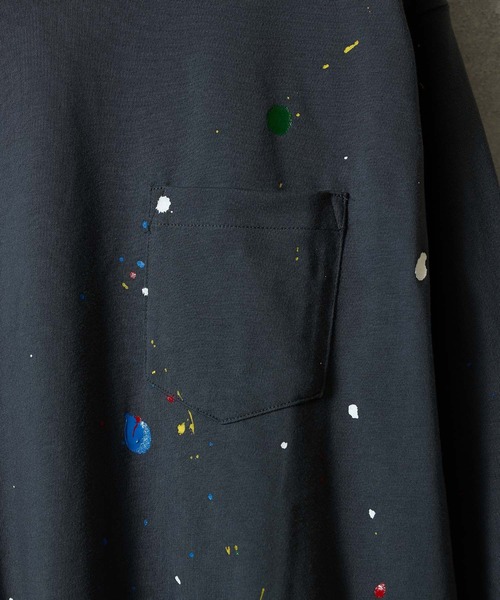 NUMBER (N)INE（ナンバーナイン）の「HAND PAINTED BASIC HEM PRINTED POCKET L/S T-SHIRT / ハンドペイント ベーシック ワンポイント ロゴプリント ポケット ロンT（Tシャツ/カットソー・メンズ・ブラック/ブラック系その他2/ホワイト系その他2/グレー/グレー系その他2/ホワイト・M/L/XL）」の21枚目の写真