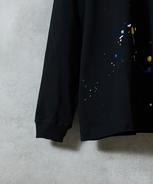 NUMBER (N)INE（ナンバーナイン）の「HAND PAINTED BASIC HEM PRINTED POCKET L/S T-SHIRT / ハンドペイント ベーシック ワンポイント ロゴプリント ポケット ロンT（Tシャツ/カットソー・メンズ・ブラック/ブラック系その他2/ホワイト系その他2/グレー/グレー系その他2/ホワイト・M/L/XL）」の16枚目の写真