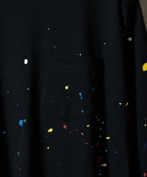 NUMBER (N)INE（ナンバーナイン）の「HAND PAINTED BASIC HEM PRINTED POCKET L/S T-SHIRT / ハンドペイント ベーシック ワンポイント ロゴプリント ポケット ロンT（Tシャツ/カットソー・メンズ・ブラック/ブラック系その他2/ホワイト系その他2/グレー/グレー系その他2/ホワイト・M/L/XL）」の15枚目の写真