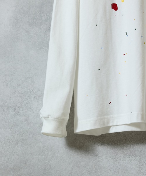 NUMBER (N)INE（ナンバーナイン）の「HAND PAINTED BASIC HEM PRINTED POCKET L/S T-SHIRT / ハンドペイント ベーシック ワンポイント ロゴプリント ポケット ロンT（Tシャツ/カットソー・メンズ・ブラック/ブラック系その他2/ホワイト系その他2/グレー/グレー系その他2/ホワイト・M/L/XL）」の10枚目の写真