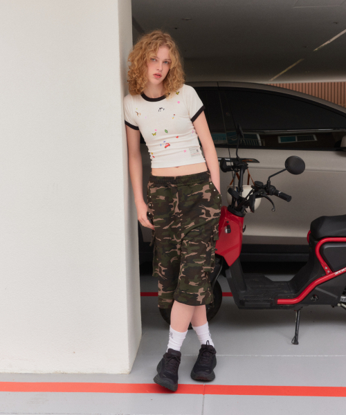 FOR THE WEATHER（フォーザウェザー）の「ステッカーリンガーTシャツ（アイボリー）（Tシャツ/カットソー・レディース・その他・SMALL/MEDIUM）」の9枚目の写真