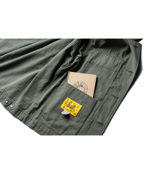 THE RESQ（ザーレスキュー）の「HBT M43 KILROY JACKET [VINTAGE OLIVE]（デニムジャケット・メンズ・その他・MEDIUM/LARGE/X-LARGE）」の9枚目の写真