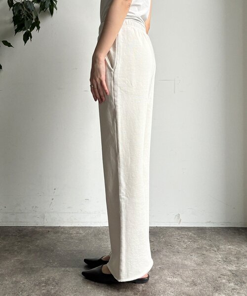 DouDou（ドゥドゥ）の「ピグメント加工裏毛フレアパンツ（その他パンツ・レディース・ブラック/アイボリー・TM/FREE）」の13枚目の写真