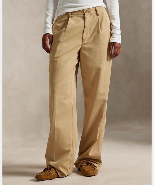 POLO RALPH LAUREN（ポロ ラルフ ローレン）の「プリーテッド コットンブレンド リラックス パンツ（その他パンツ・レディース・ブラウン系3・0/00/2/4/6/8）」の3枚目の写真