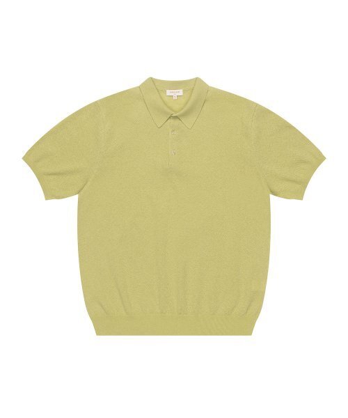 PRODESHIRT(プロデシャツ)の「ヴィンテージリネンピケポロニット(ハーブ)(ニット/セーター・メンズ・その他・M/L/XL)」の1枚目の写真