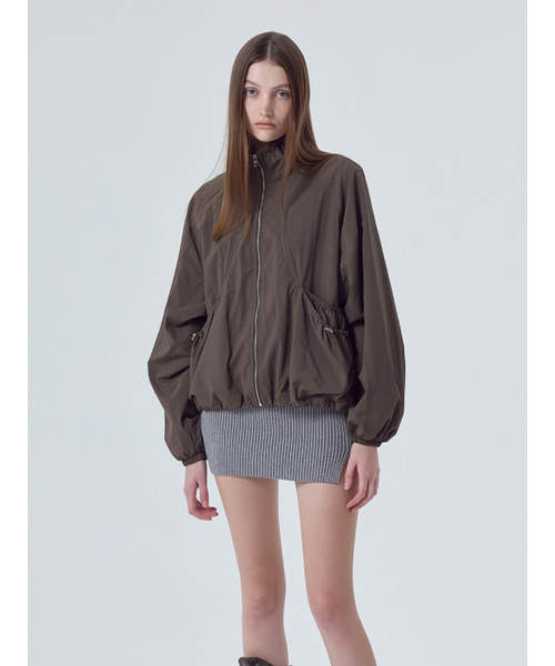 ETMON(エトモン)の「Double Pocket Wind Jumper, Brown(ナイロンジャケット・レディース・その他・FREE)」の1枚目の写真