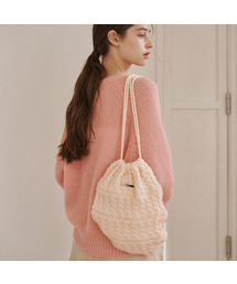 ODER（オディエール）の「モヘアケーブルニットバックパック-クリーム（バックパック/リュック）」